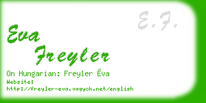 eva freyler business card