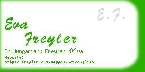 eva freyler business card
